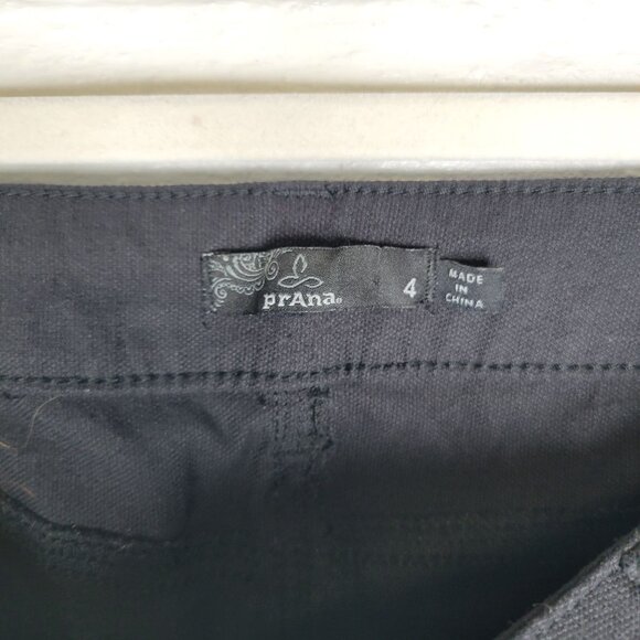 Prana Women's Size 4 Pants Moto Textured Knee Black - Picture 4 of 4